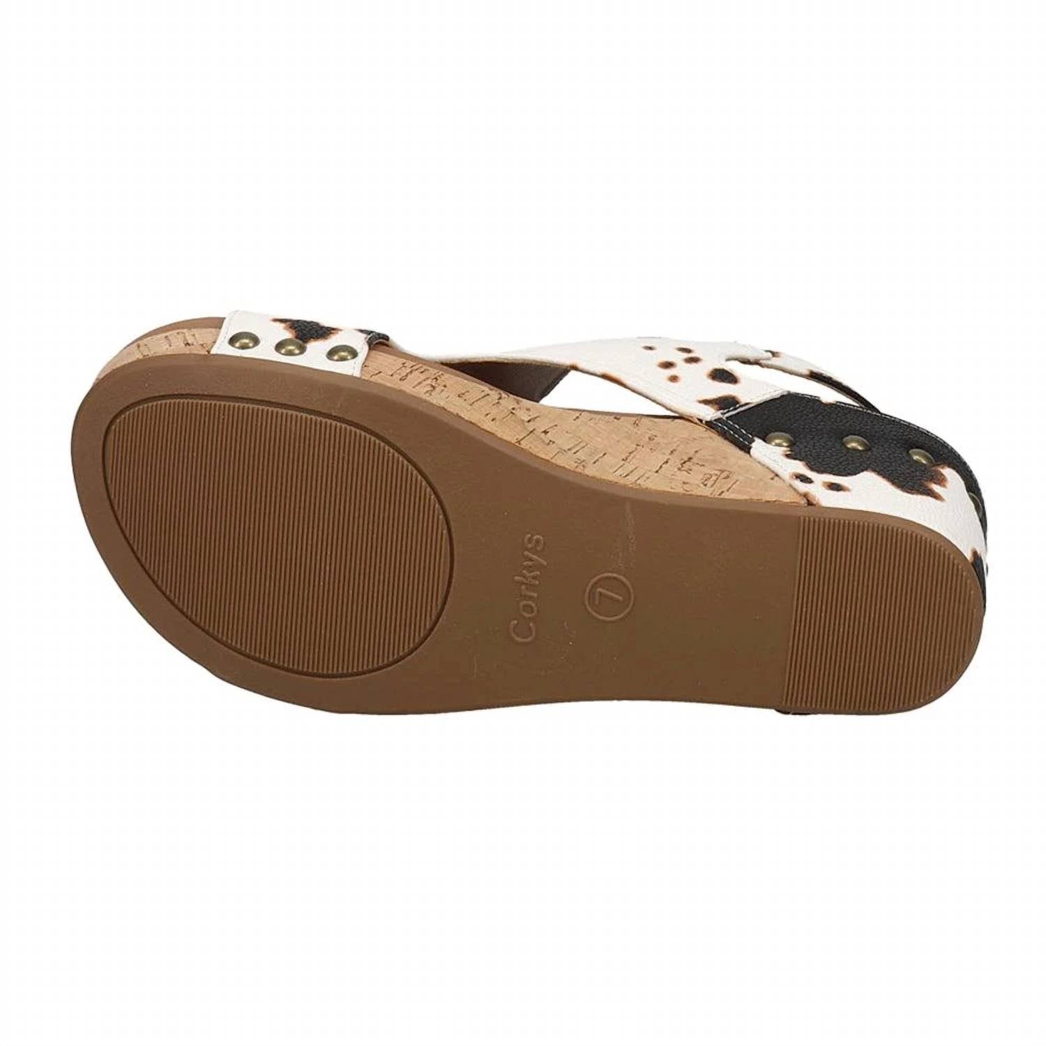 Corkys Footwear - Women's Carley Cow Smooth Wedge Sandals