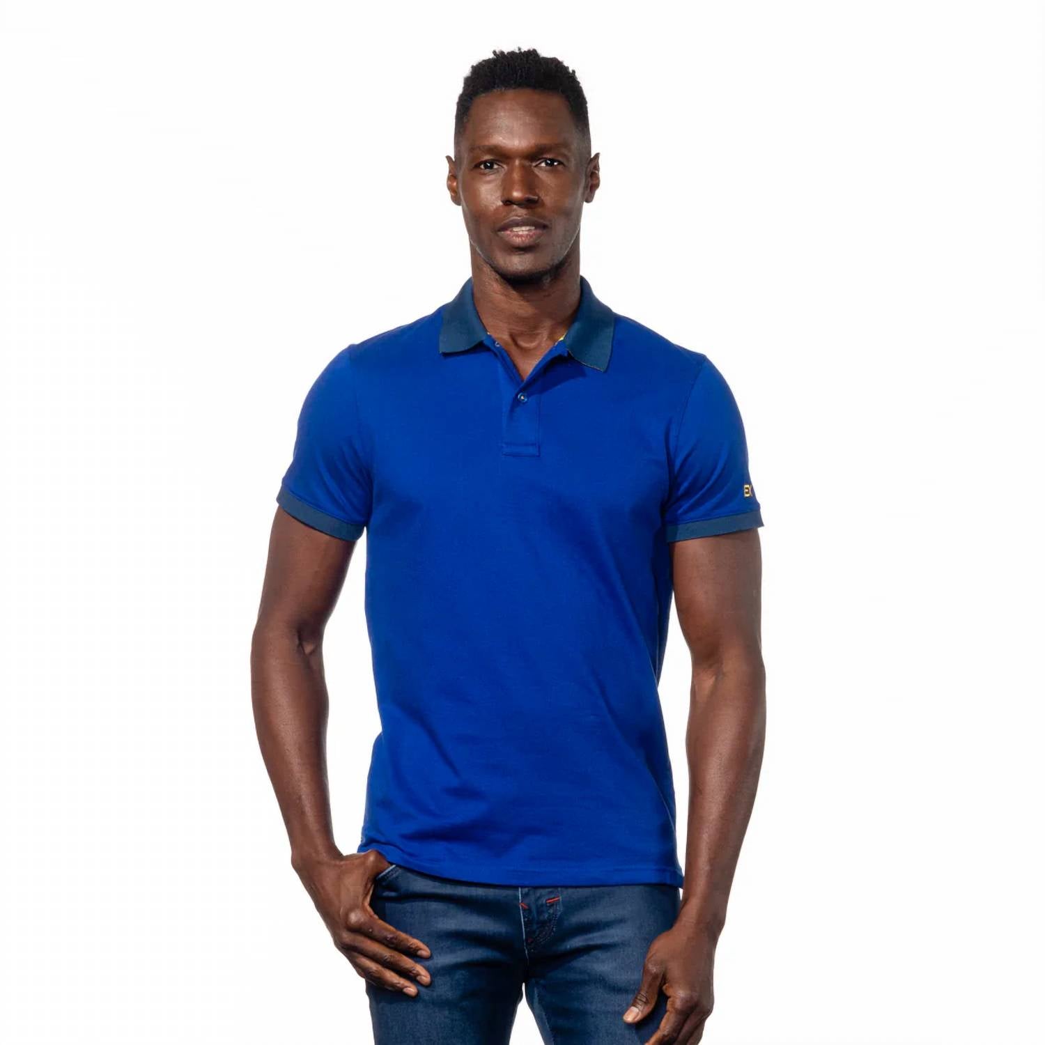 Eight X - Double Sided Paisley Print Sax Polo