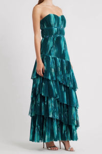 Hutch - Lanza Strapless Tiered Tulle Gown