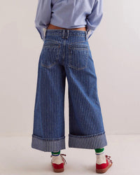 Free People - Brette Cropped Wide Leg Jeans