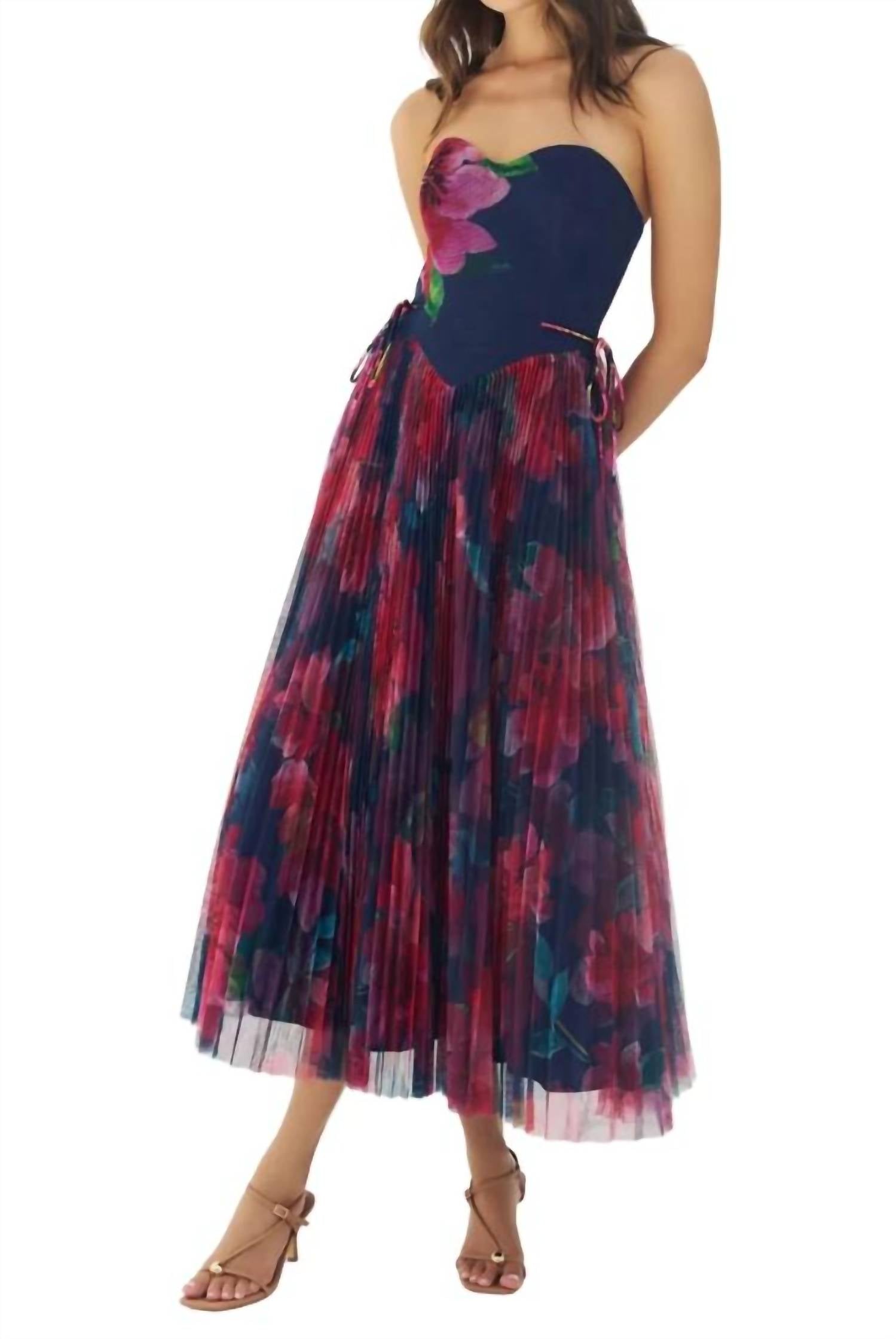 Hutch - Rowan Strapless Basque Waist Dress