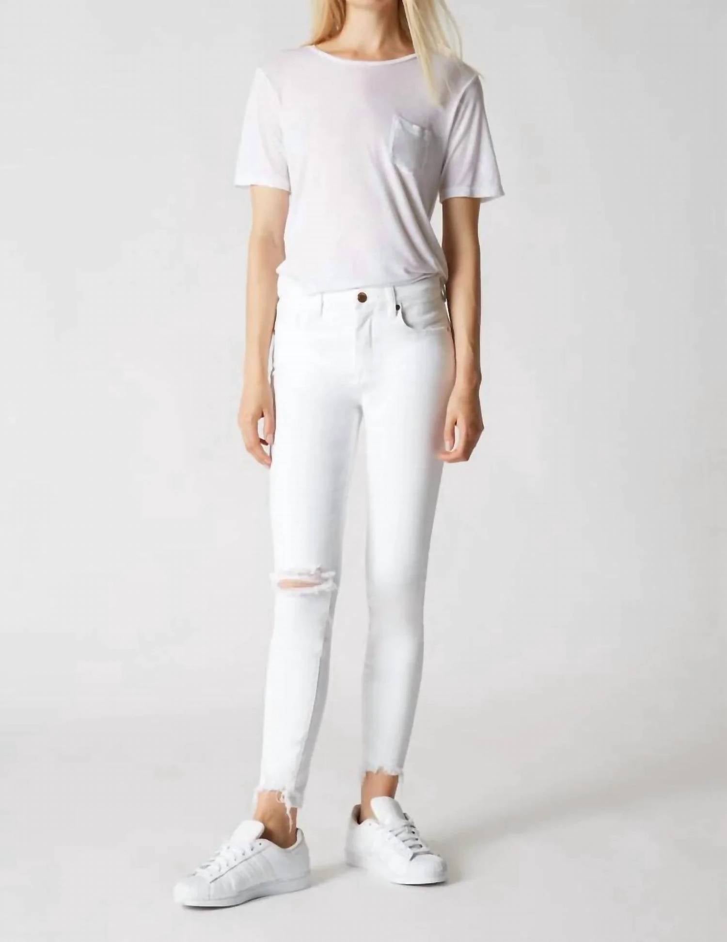 Blanknyc - Mid Rise Ripped Knee Ankle Skinny Jeans