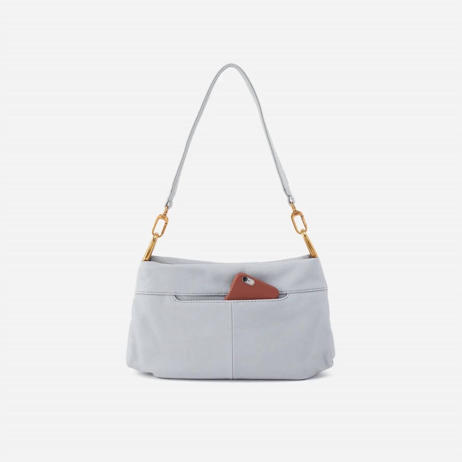 HOBO Women's Advance Shoulder Crossbody Bag in blue pearl - women's bag - detail view