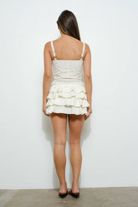 Pretty Garbage Eyelet Corset Top in floral - women's shirt - view 4