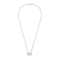 Diana M Jewels - Women's East West Oval Bezel Lab-grown Diamond Pendant Necklace (1.00 Ctw)