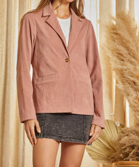 Andree By Unit - SINGLE BUTTON CORDUROY JACKET