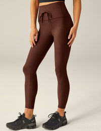 BEYOND YOGA Spacedye Go Pocket Midi Legging in chocolate heather - women's pants - alternate view