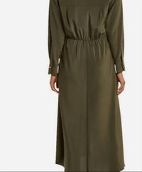 Vince - Tie Waist Collared Midi Dress