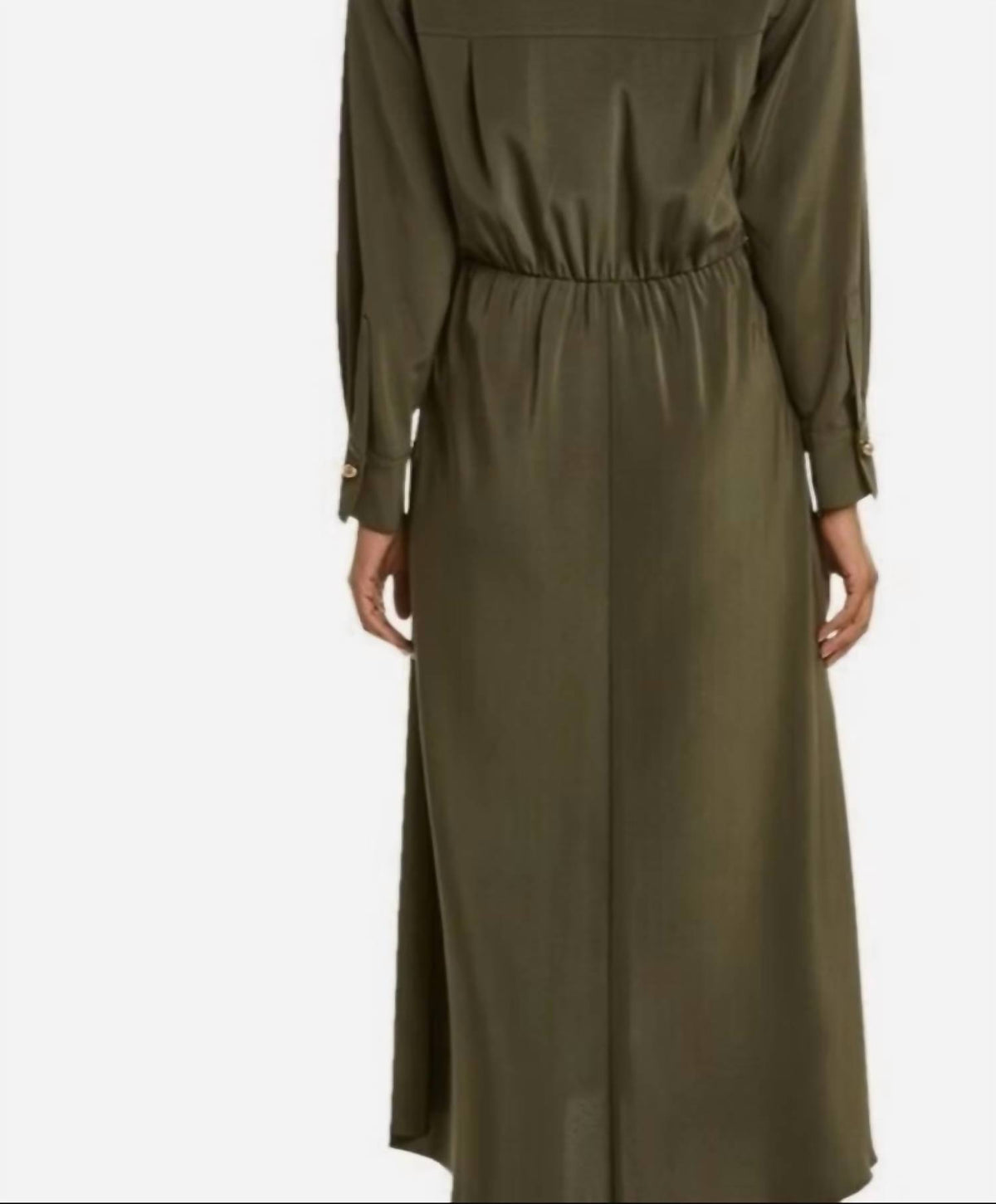 Vince - Tie Waist Collared Midi Dress
