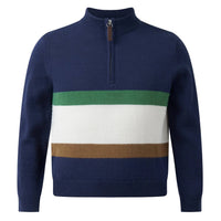 Rachel Riley - Kid's Stripe Half-zip Sweater