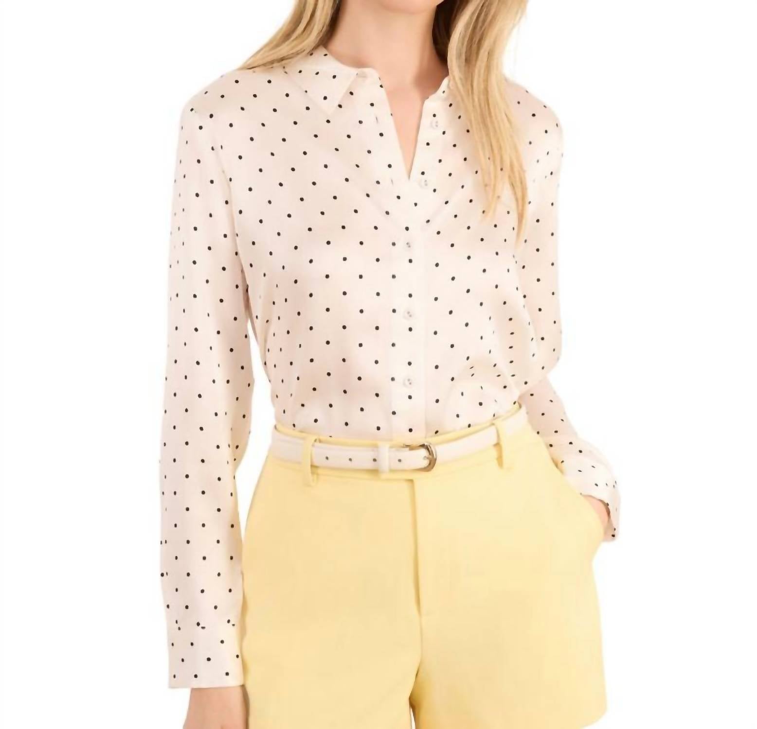 Cami NYC Crosby Blouse in pin dot - women's blouse