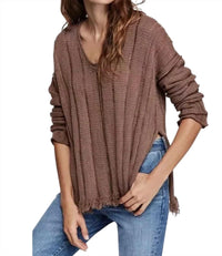 Free People Ocean Drive Pullover in brown - women's sweater