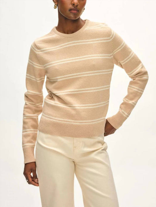 White + Warren - Cotton Boucle Stripe Sweater