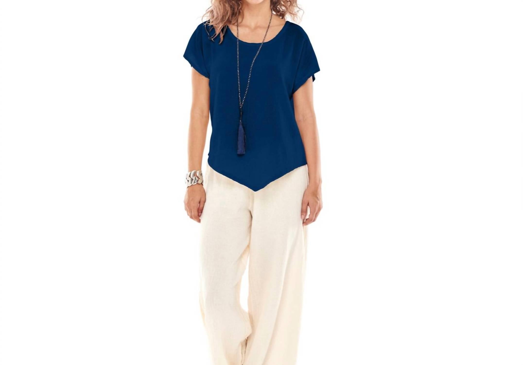 Oh My Gauze! Grace Top in sapphire - women's t-shirt