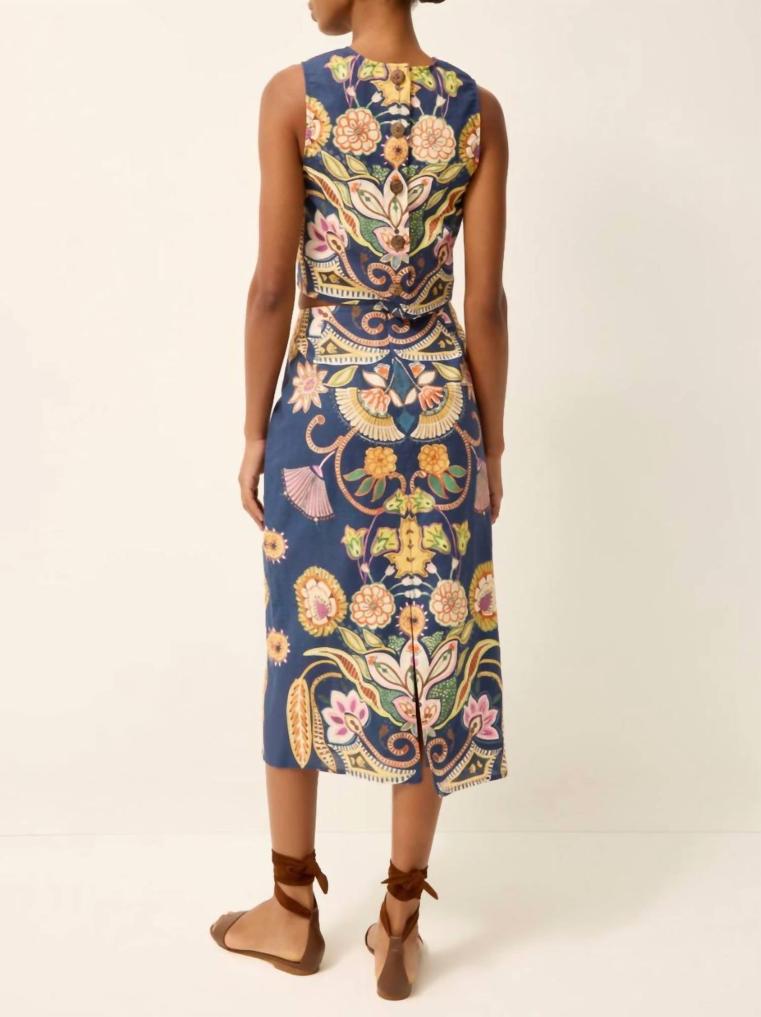 Marie Oliver Sutton Skirt in neptune - women's skirt - alternate view
