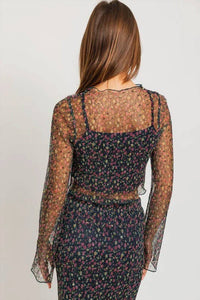 Le Lis - Long Sleeve Ditsy Print Top
