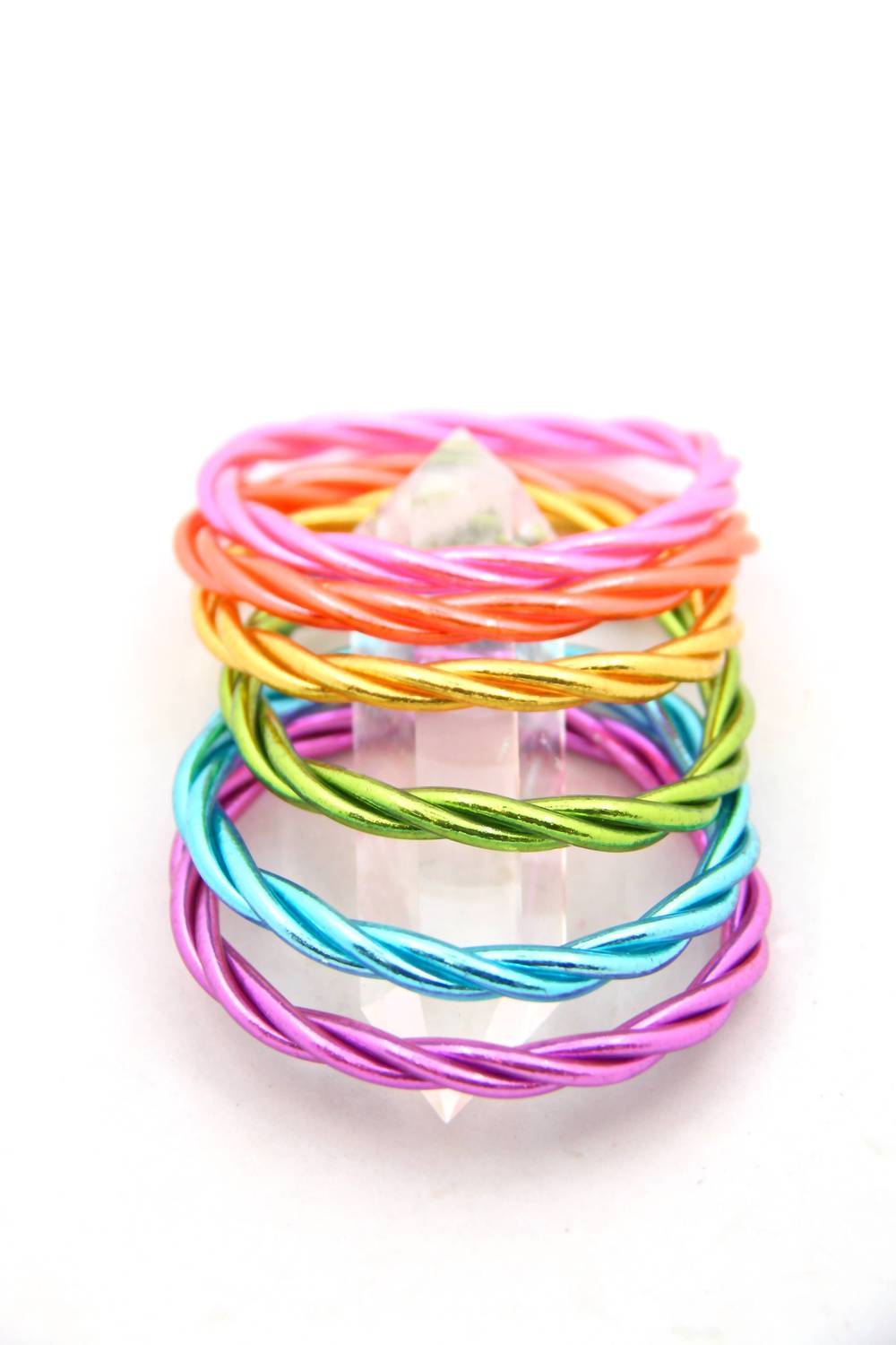 Woman Shops World - Women's Twisted Thai Buddhist Temple Mantra Bangle