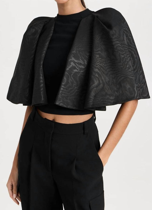 Sergia Pleated Cape Sleeve Top