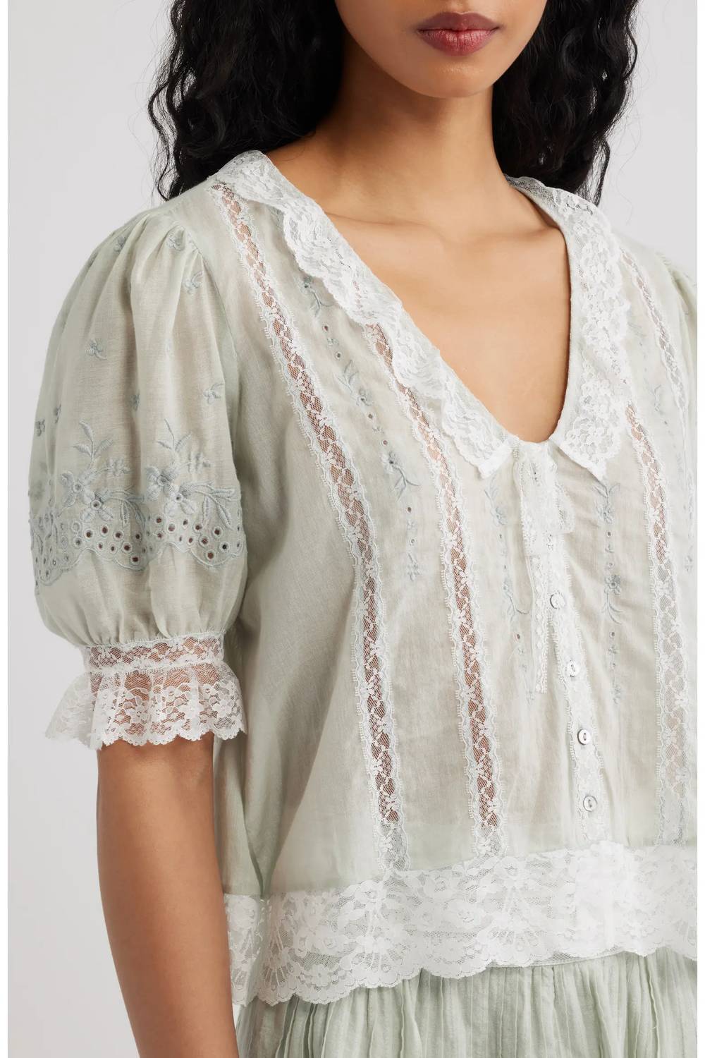 Loveshackfancy - Maurelle Cotton Lace Blouse
