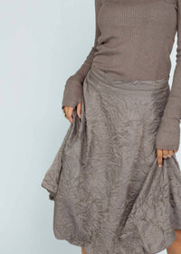 Brazeau Tricot - Cotton Silk Wrinkle Pouf Skirt