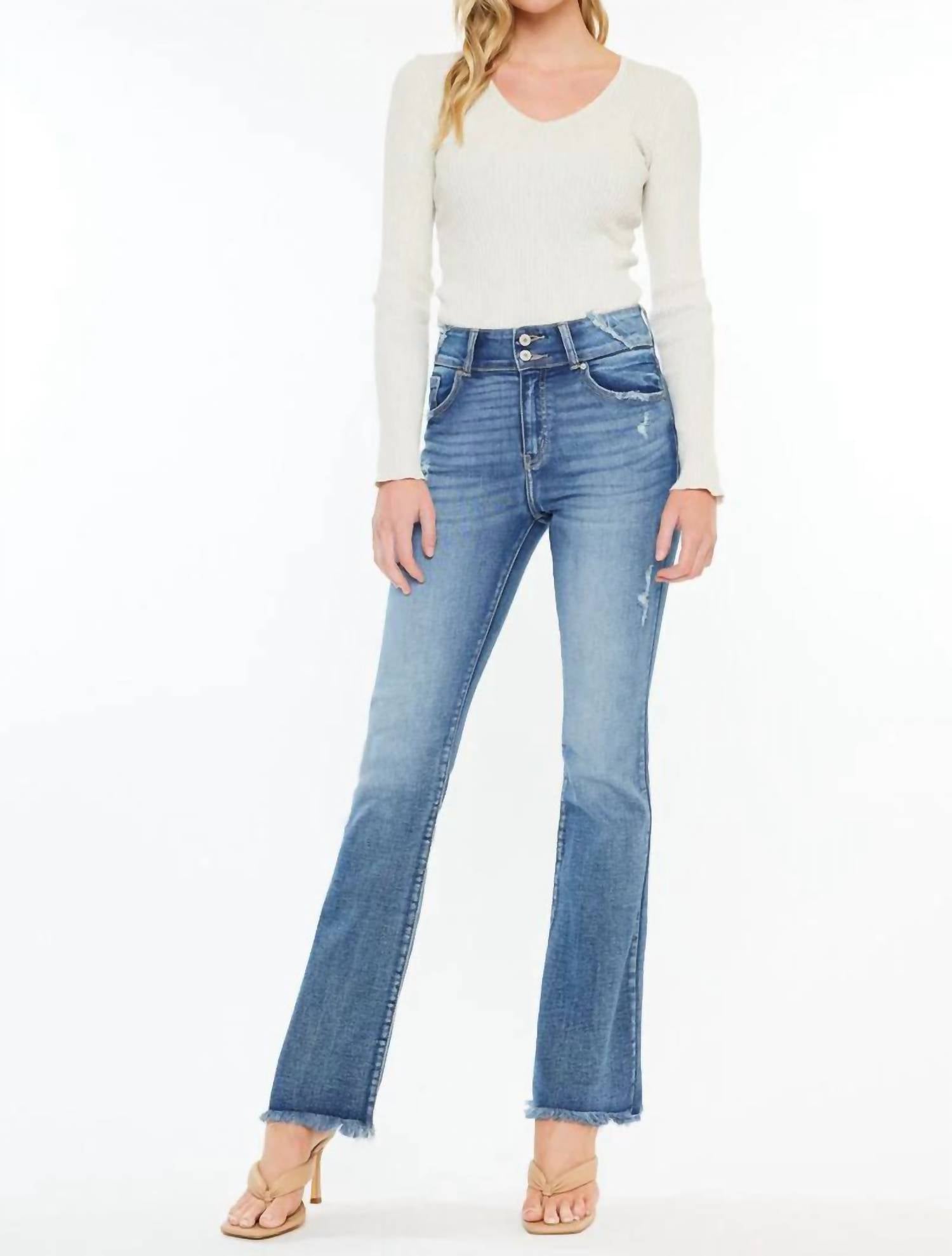 Kancan - Ruby High Rise Boot Cut Jeans