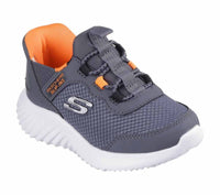 Skechers Boy's Bounder Brisk Burst Shoes in charcoal orange - kids' sneaker - alternate view