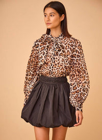 HUNTER BELL Angelina Mini Skirt in onyx - women's skirt - alternate view