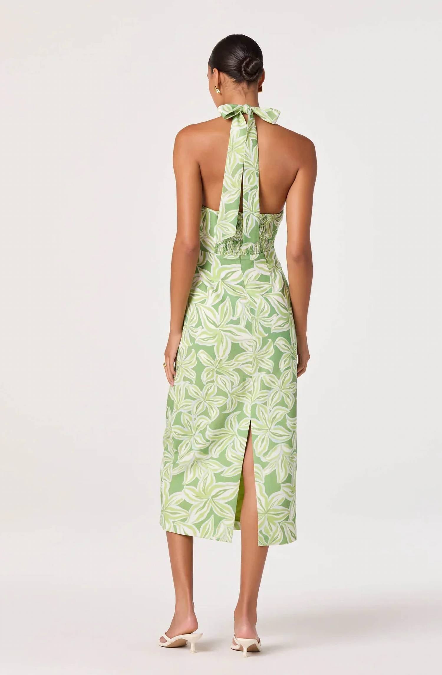 Astr - Anita Halter Keyhole Midi Dress
