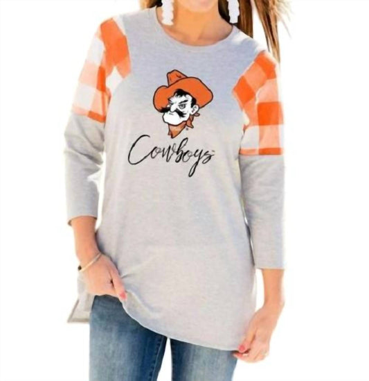 Gameday Couture - Oklahoma State University Get in Check Tunic