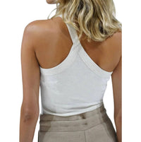 Lna - Detra One Shoulder Rib Tank Top