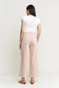 Mica Denim - Super High Wide Cropped Utility Jeans