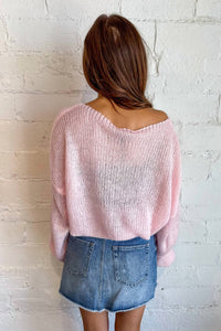 Cotton Candy La - Slouchy Knit Sweater