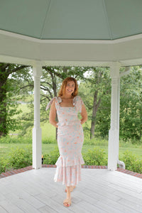 Mable - Bow-tiful Cropped Ruffle Midi Skirt Set