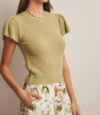 Forte - Puff Sleeve Knit Top