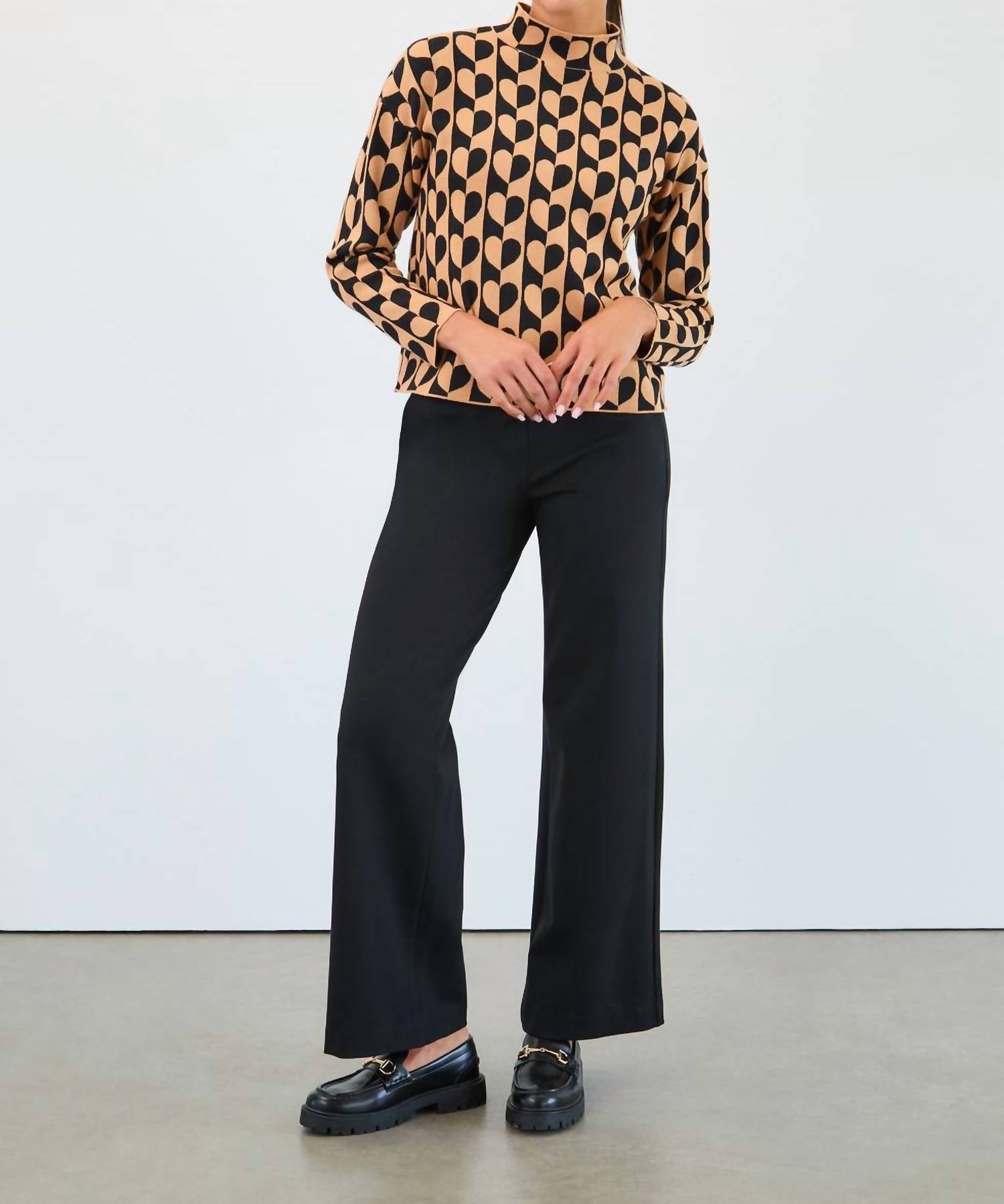 Fdj - Mock Neck Jacquard Sweater