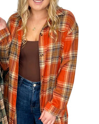 Epretty - Make It Sweet Long Sleeve Flannel Top