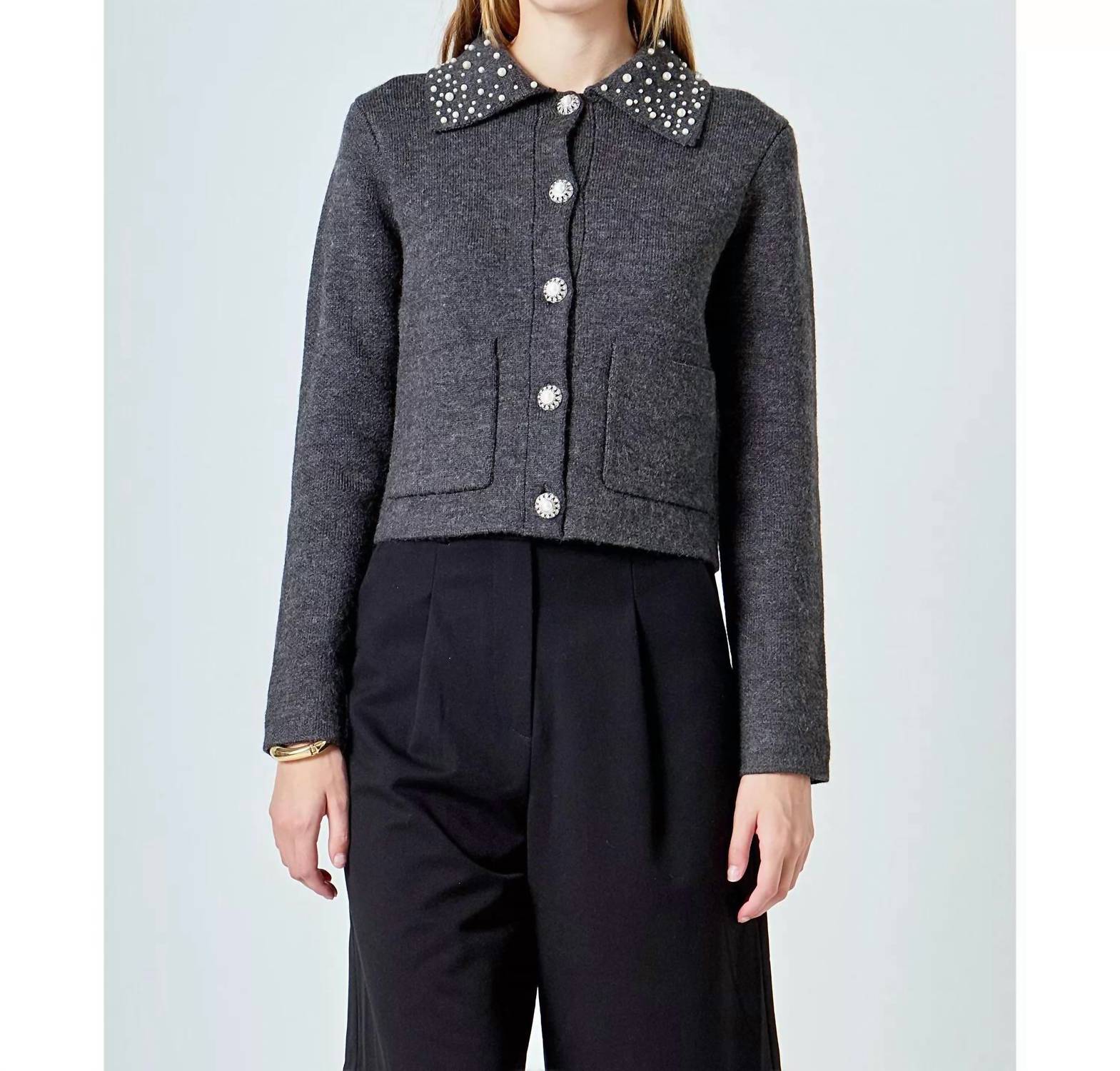Endless Rose - Pearl Embellished Cardigan