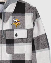 Starter - Men's Minnesota Vikings The Big Joe Sherpa Lined Plaid Jacket