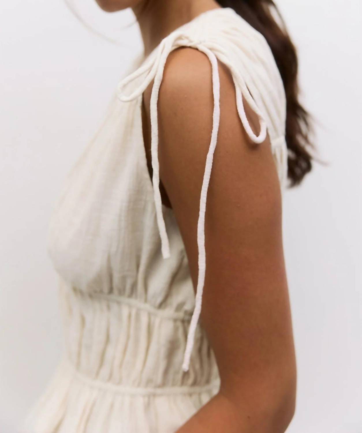 Mod Ref - V-neck Tank Top With String Detail