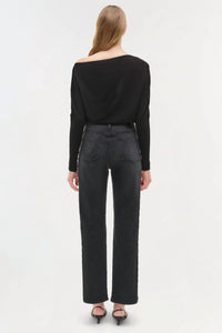 JONATHAN SIMKHAI Amelia High Rise Jeans in black - women's jeans - alternate view