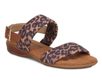 Ros Hommerson - Women's Cabana Leopard Fabric Luggage Atanado Leather