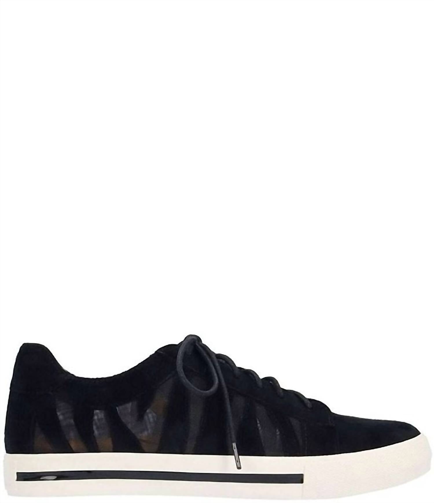 L'amour Des Pieds Women's Keaton Leather Sneakers in black - women's sneaker - detail view