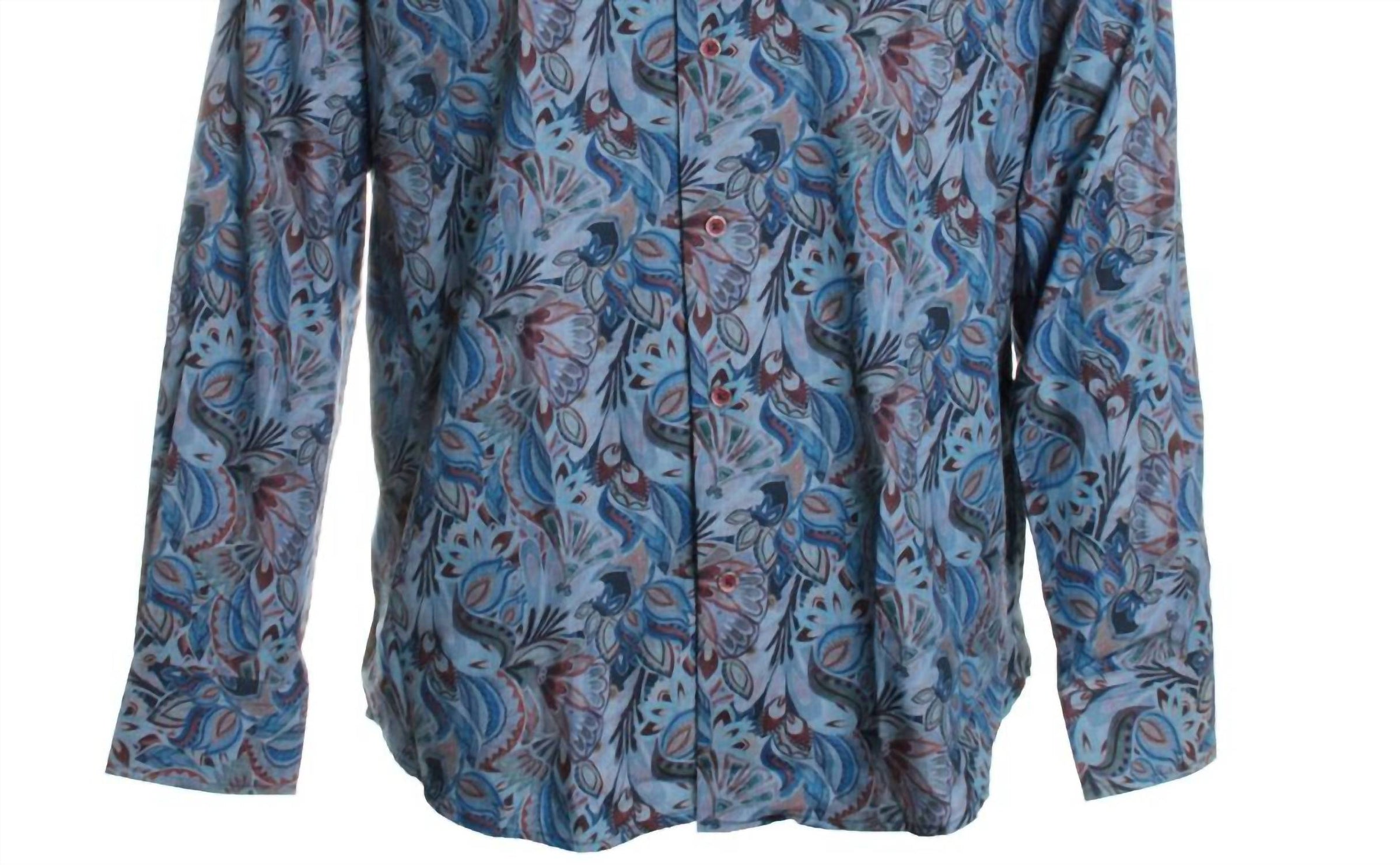 Garnet Clothiers - Men's Long Sleeve Paisley Print Shirt