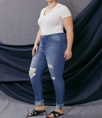 Kancan - Elvis Curvy High Rise Ankle Skinny Jeans