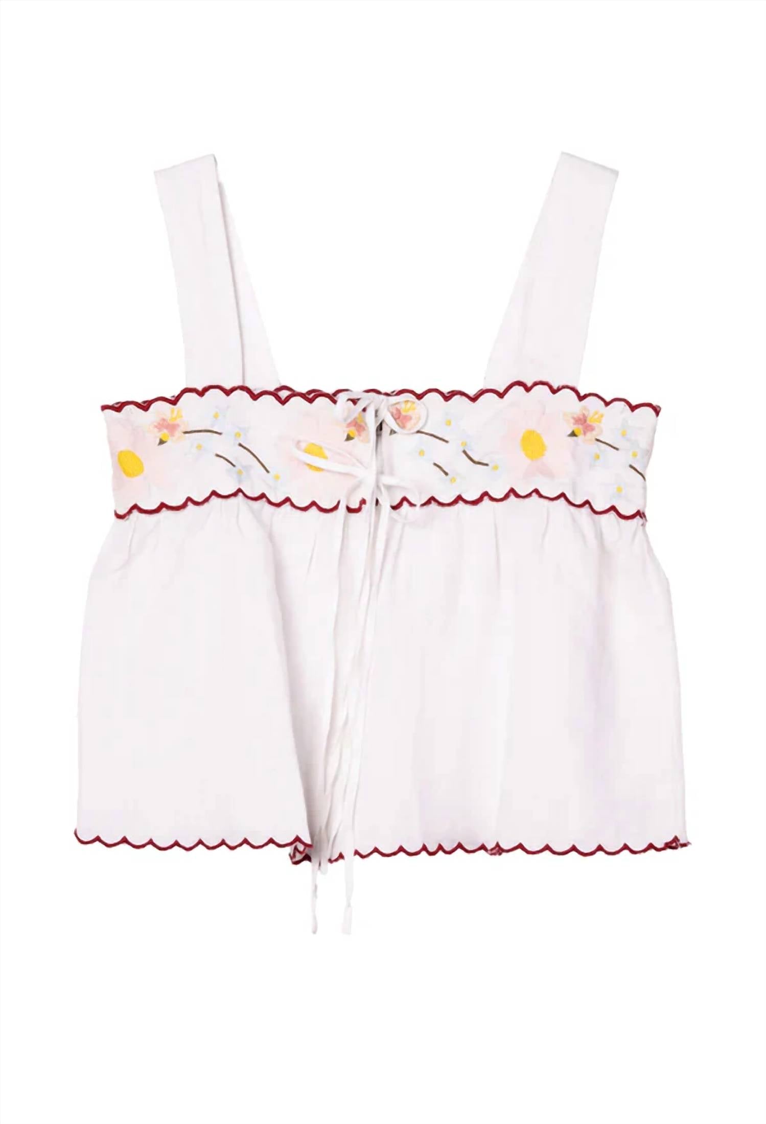 Ciao Lucia - Ander Embroidered Top