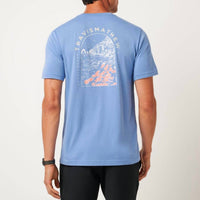 TravisMathew Reef Walk Short Sleeve Tee in pacific coast - men's t-shirt - detail view
