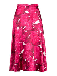 Valentino - Rose Moire Midi Skirt