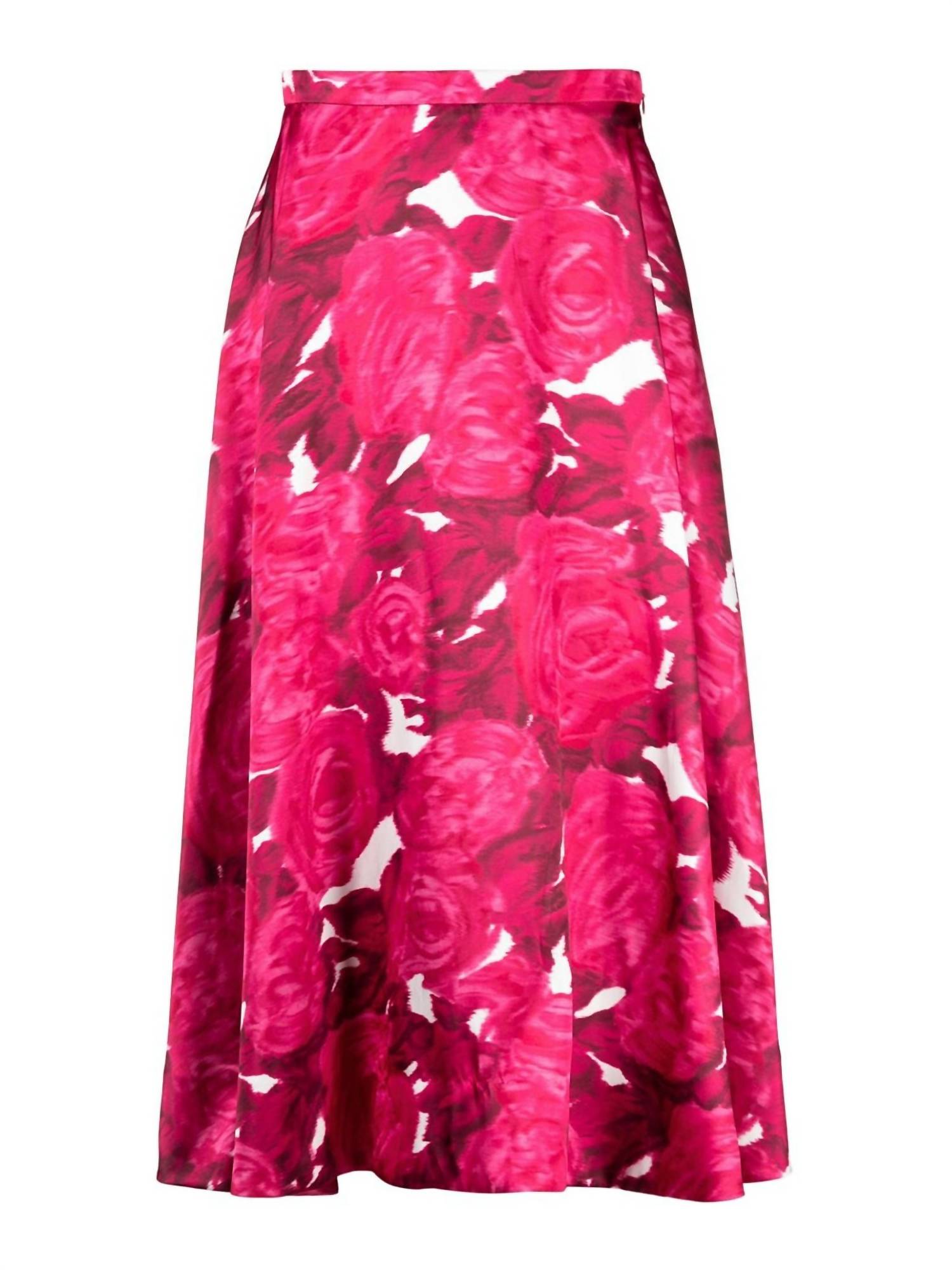 Valentino - Rose Moire Midi Skirt