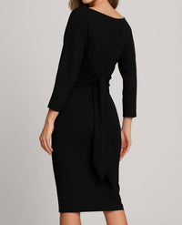 Mable - Slimming Waist Tie Sweater Dress