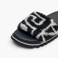 Marc Jacobs Women's The Monogram Teddy Slide in black - women's sandal - view 5